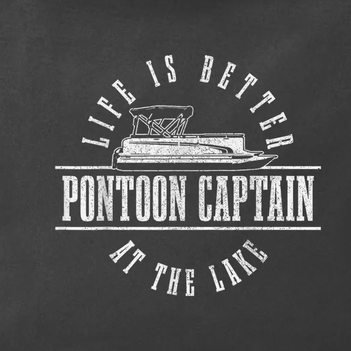 Pontoon Captain Life Is Better At The Lake Pontooning Boat Zip Tote Bag