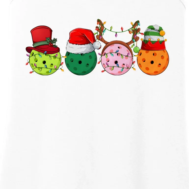 Pickleball Christmas Lights Pickleball Player Christmas Ladies Essential Tank