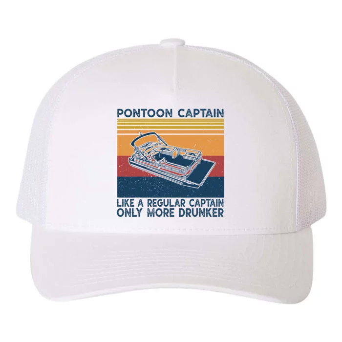 Pontoon Captain Like A Regular Captain Shirt Boat Vintage Yupoong Adult 5-Panel Trucker Hat