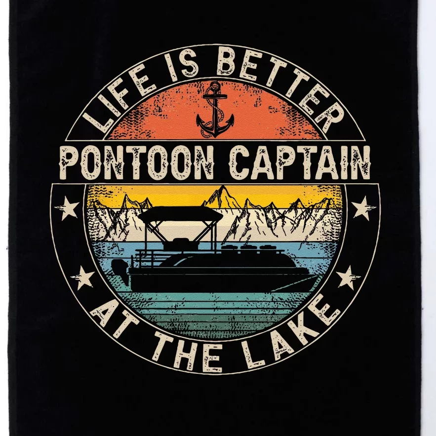 Pontoon Captain Life Is Better At The Lake Platinum Collection Golf Towel