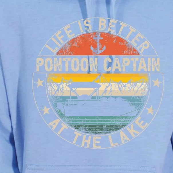 Pontoon Captain Life Is Better At The Lake Unisex Surf Hoodie