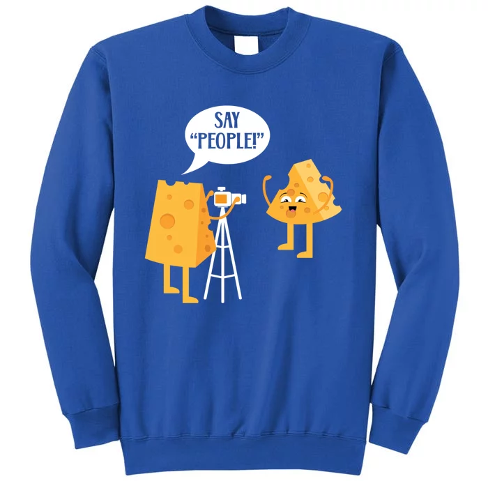 Photographer Cheesy Lover Mozzarella Cheddar Camera Funny Gift Tall Sweatshirt