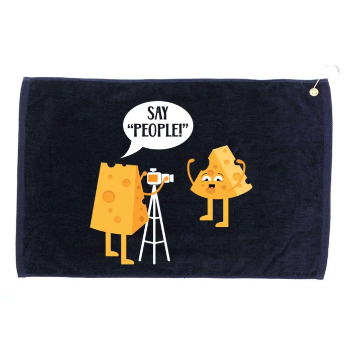 Photographer Cheesy Lover Mozzarella Cheddar Camera Funny Gift Grommeted Golf Towel