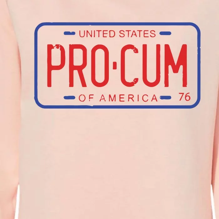 Pro Cum License Plate Womens California Wash Sweatshirt