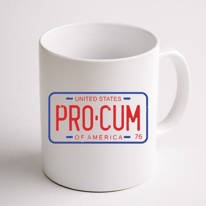 Pro Cum License Plate Front & Back Coffee Mug