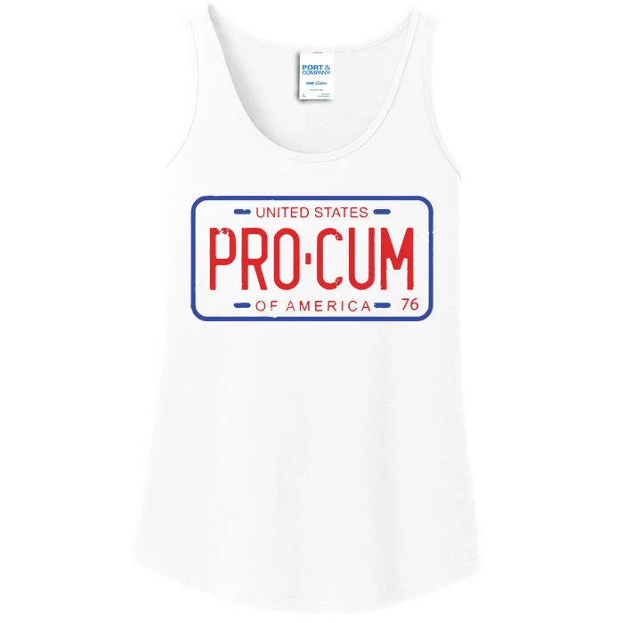 Pro Cum License Plate Ladies Essential Tank