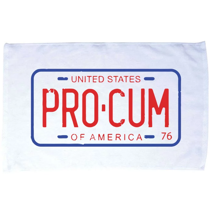 Pro Cum License Plate Microfiber Hand Towel