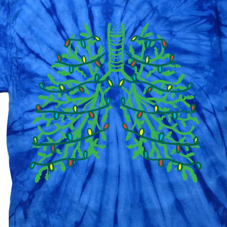 Pulmonologist Christmas Lungs Branches Cute Breath Xmas Gift Cute Gift Tie-Dye T-Shirt