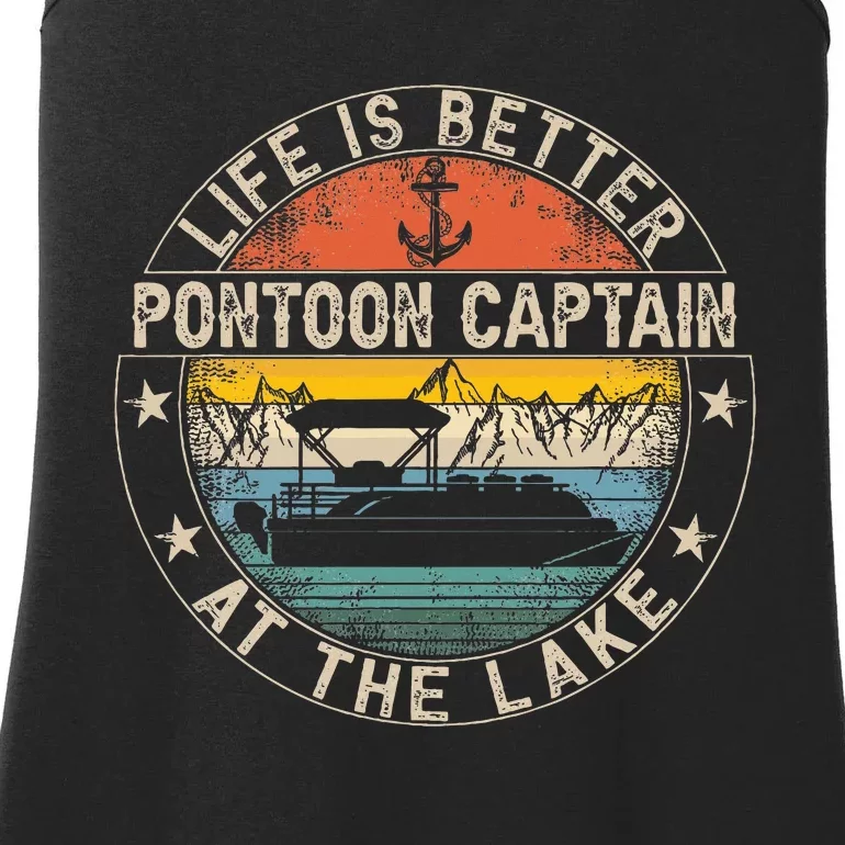 Pontoon Captain Life Is Better At The Lake Ladies Essential Tank