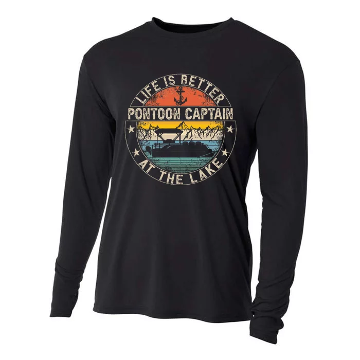 Pontoon Captain Life Is Better At The Lake Cooling Performance Long Sleeve Crew