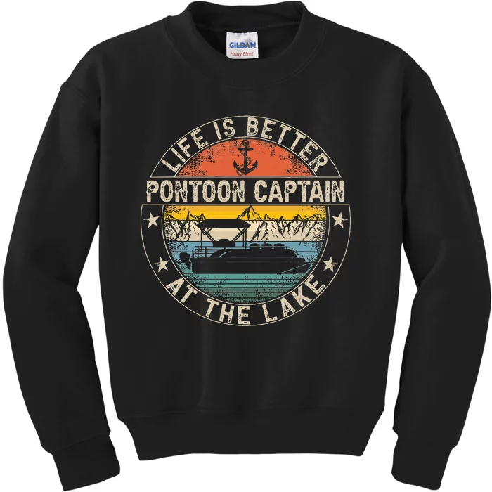 Pontoon Captain Life Is Better At The Lake Kids Sweatshirt