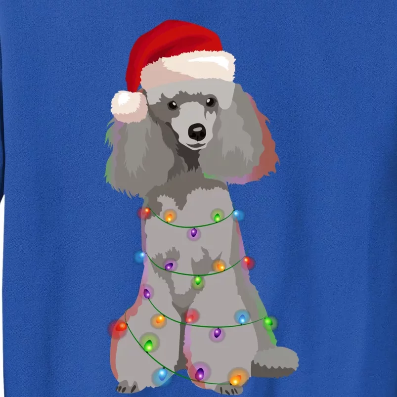 Poodle Christmas Lights Xmas Dog Lover Gift Tall Sweatshirt