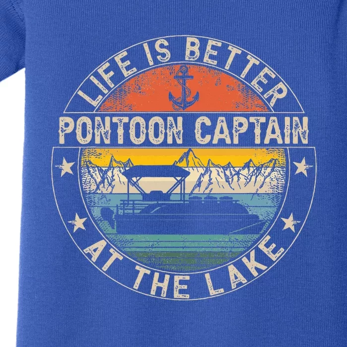 Pontoon Captain Life Is Better At The Lake Baby Bodysuit