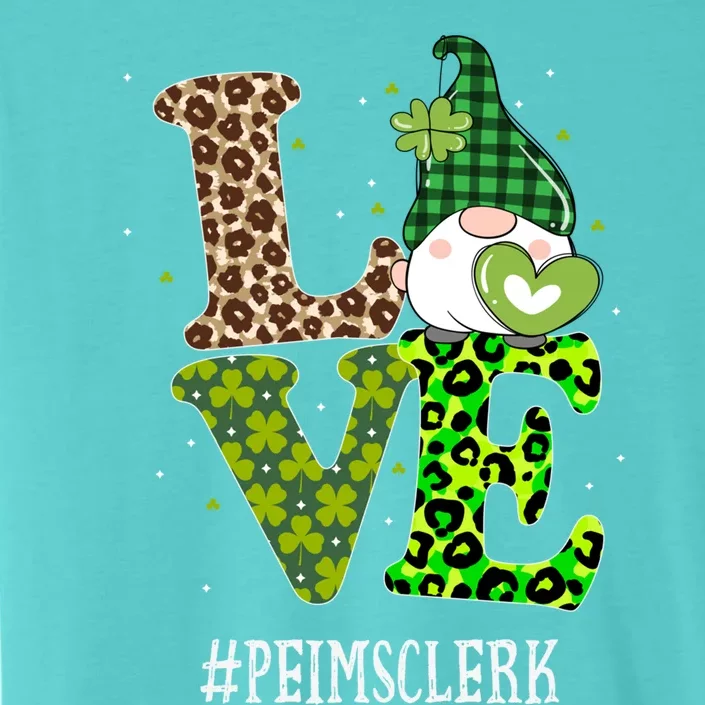 Peims Clerk Love St Patricks Day Gnome Leopard Shamrock Gift ChromaSoft Performance T-Shirt