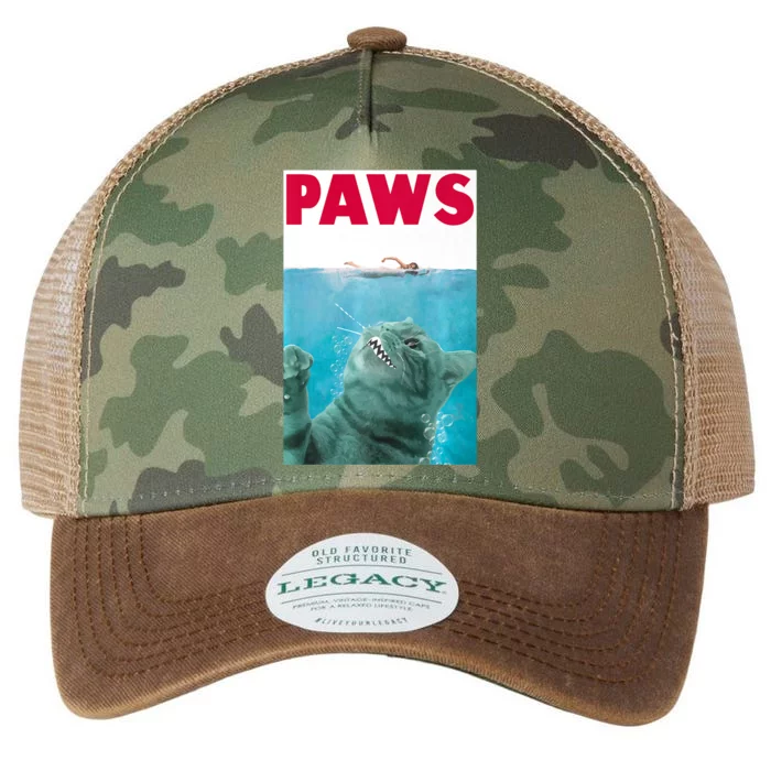 PAWS Cat Lover Funny Gift Legacy Tie Dye Trucker Hat