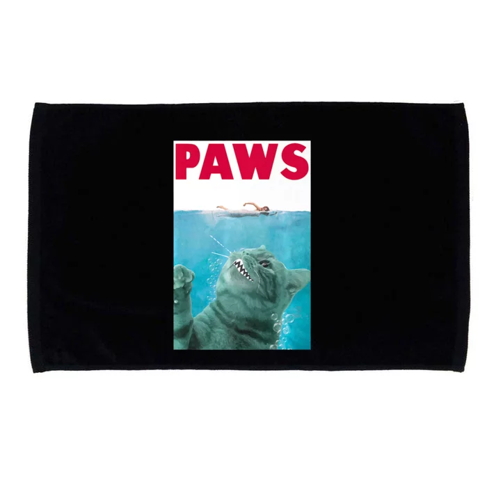 PAWS Cat Lover Funny Gift Microfiber Hand Towel