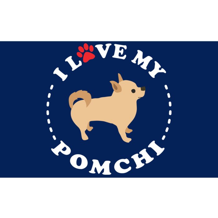 Pomeranian Chihuahua Mix Breed Dog Happy Pomchi Dog Bumper Sticker