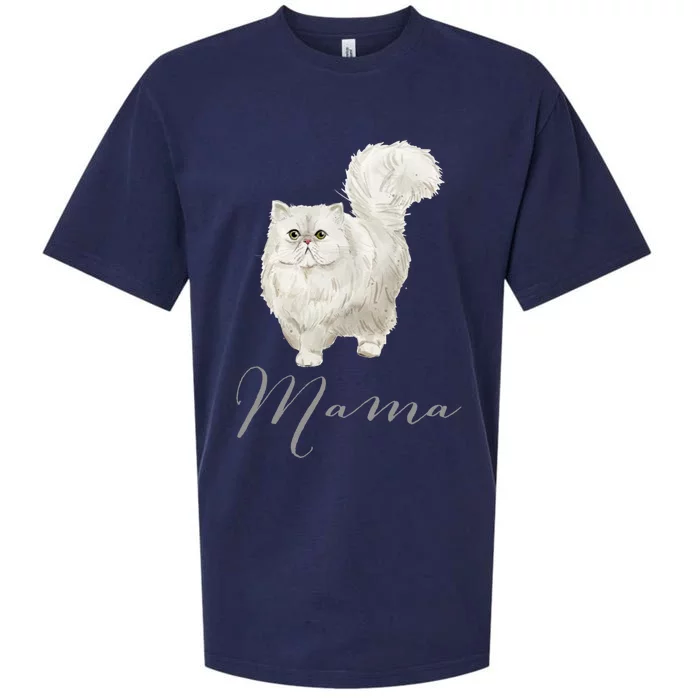 Persian Cat Mama Gift Cat Mom Cat Mama Present Cat Mommy Gift Sueded Cloud Jersey T-Shirt