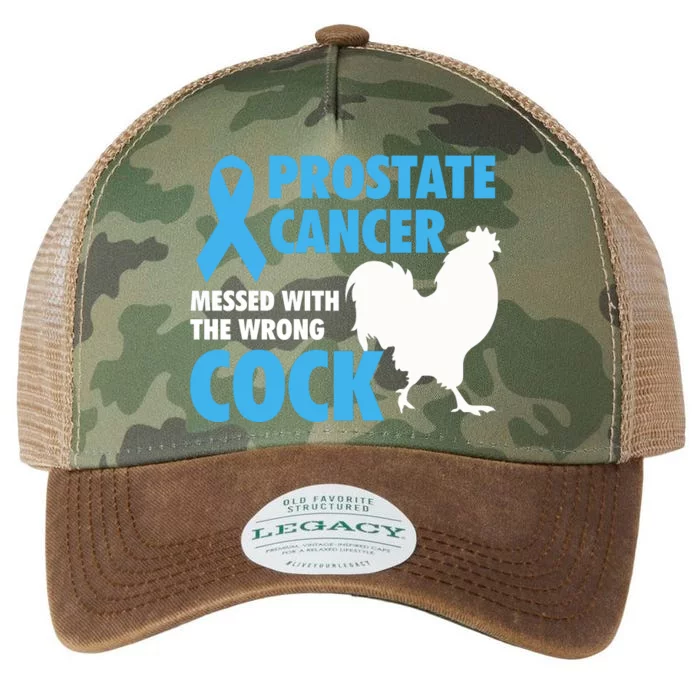 Prostate Cancer Messed With The Wrong Cock Cancer Awareness Gift Legacy Tie Dye Trucker Hat