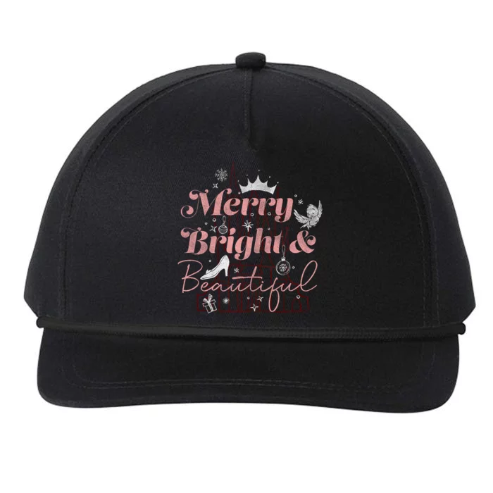 Princesses Christmas Merry Bright & Beautiful Snapback Five-Panel Rope Hat