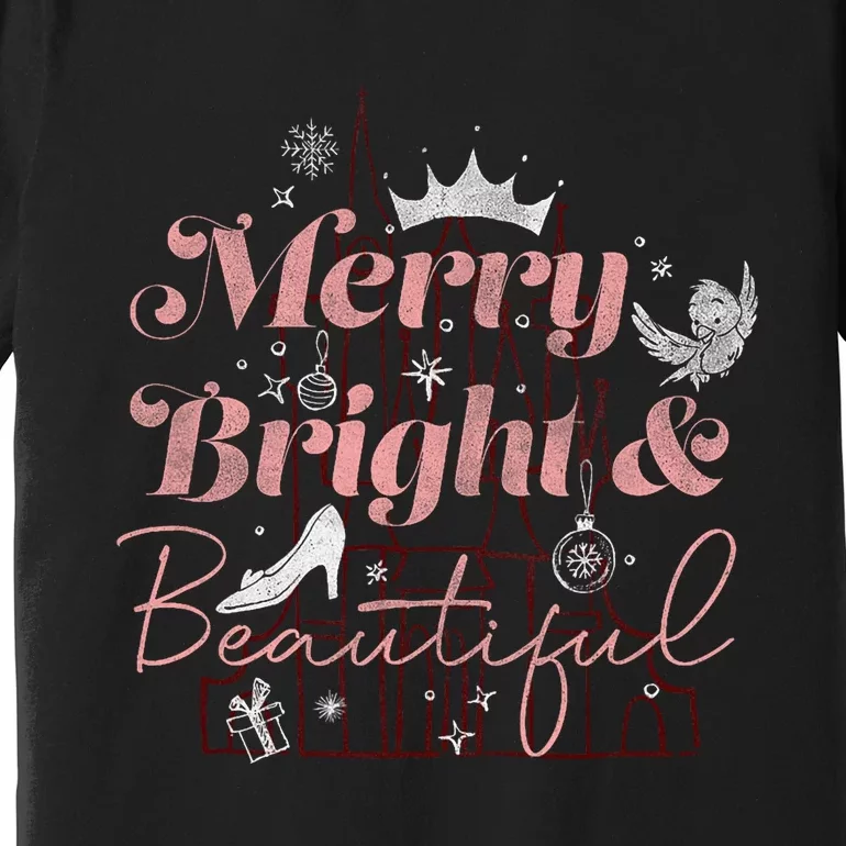 Princesses Christmas Merry Bright & Beautiful Premium T-Shirt