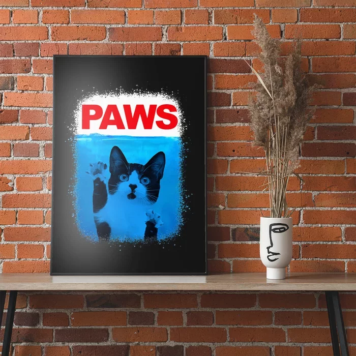 Paws Cat Meme Humor Poster