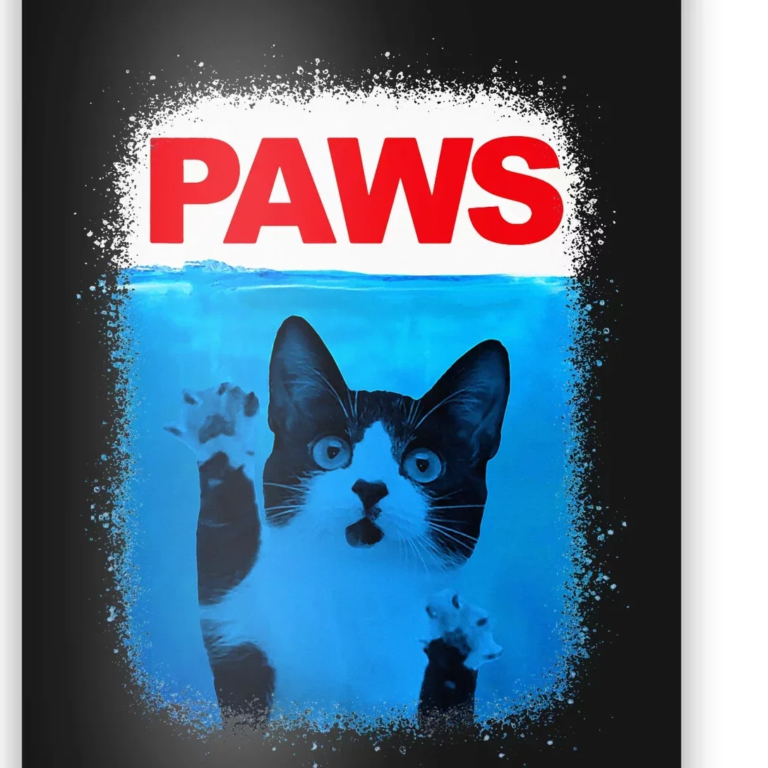 Paws Cat Meme Humor Poster