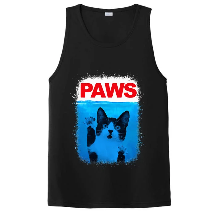 Paws Cat Meme Humor Performance Tank