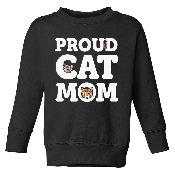 Proud Cat Mom Mother of Kittens Kitty Super pi day Toddler Sweatshirt