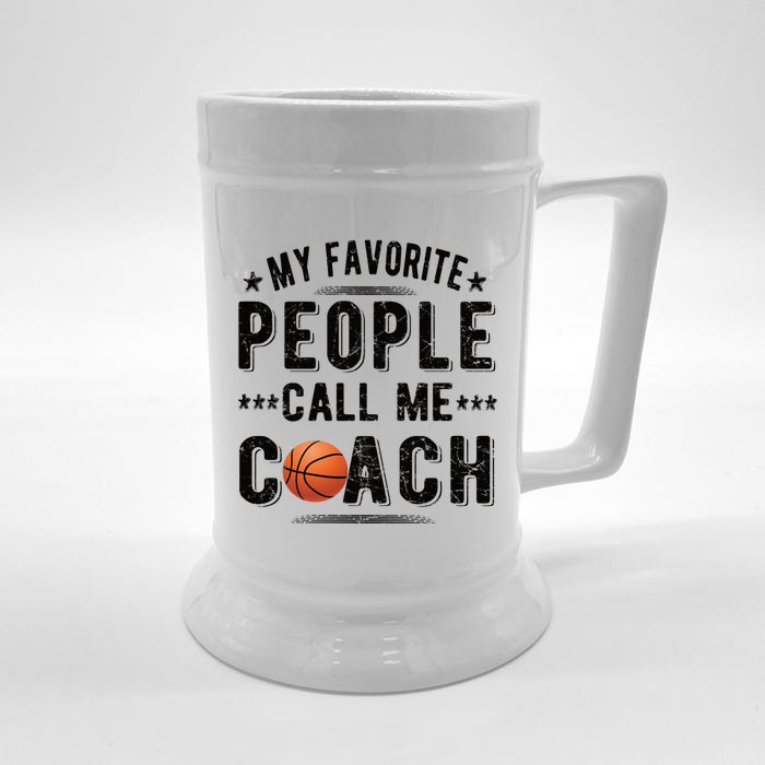 People Call Me Basketball Coach Basketball Coaching Meaningful Gift Front & Back Beer Stein