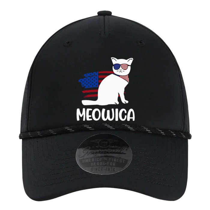 Patriotic Cat Meowica 4th of July Funny Kitten Lover Performance The Dyno Cap