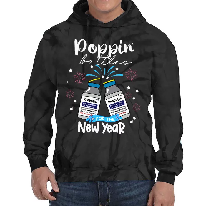 Propofol CRNA Medical Critical Care New Years Eve ICU Nurse Tie Dye Hoodie