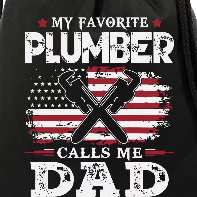 Plumer Calls Me Dad Father's Day Drawstring Bag