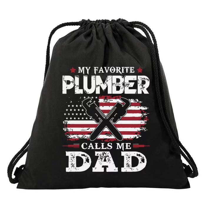 Plumer Calls Me Dad Father's Day Drawstring Bag