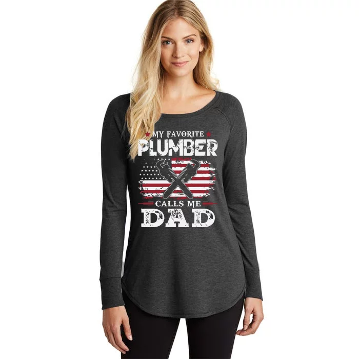 Plumer Calls Me Dad Father's Day Women's Perfect Tri Tunic Long Sleeve Shirt