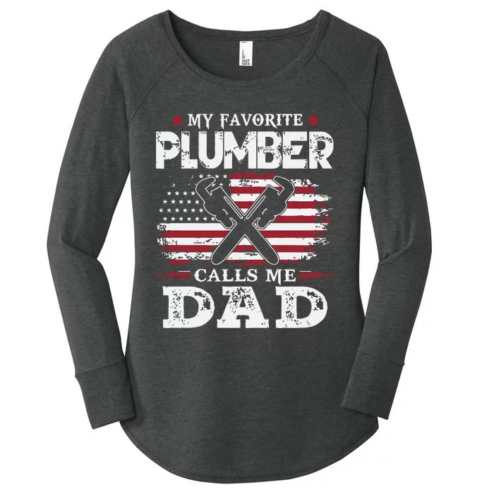 Plumer Calls Me Dad Father's Day Women's Perfect Tri Tunic Long Sleeve Shirt