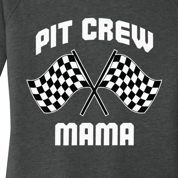 Pit Crew Mama Hosting Race Car Birthday Parties Party Women's Perfect Tri Tunic Long Sleeve Shirt