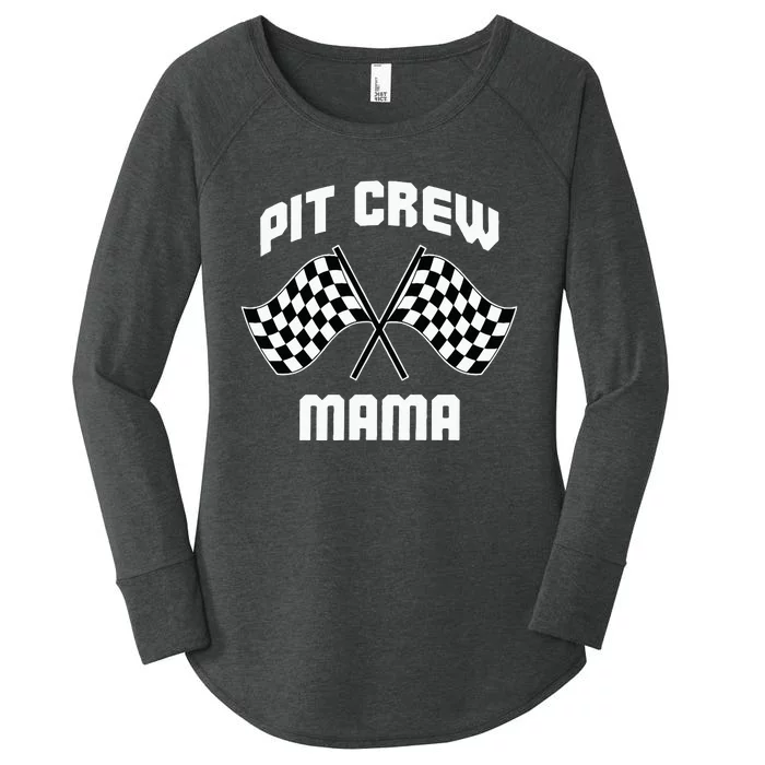 Pit Crew Mama Hosting Race Car Birthday Parties Party Women's Perfect Tri Tunic Long Sleeve Shirt