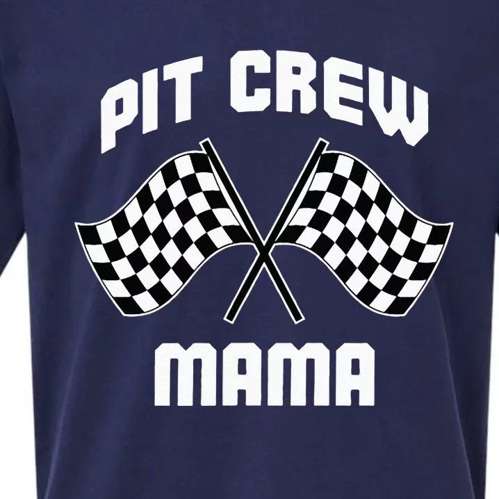 Pit Crew Mama Hosting Race Car Birthday Parties Party Sueded Cloud Jersey T-Shirt