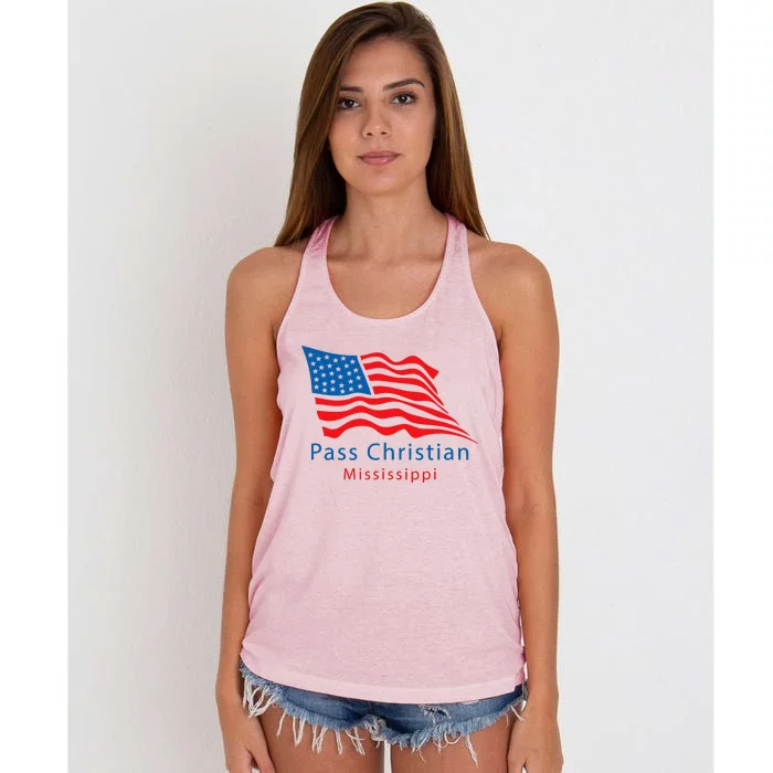 Pass Christian Mississippi Women's Knotted Racerback Tank