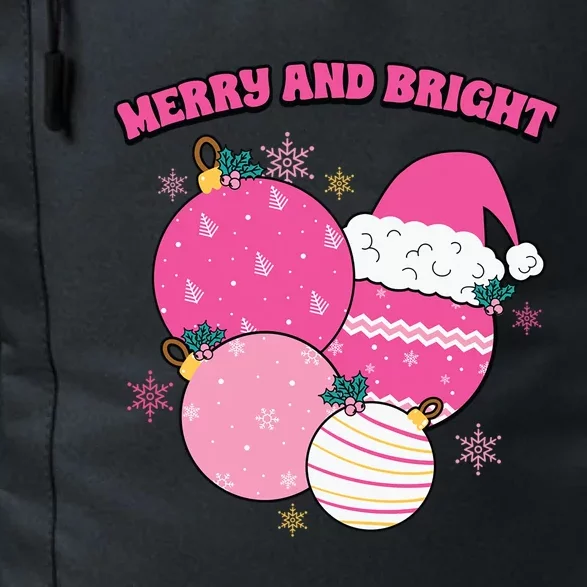 Pink Christmas Merry And Bright Gift Daily Commute Backpack