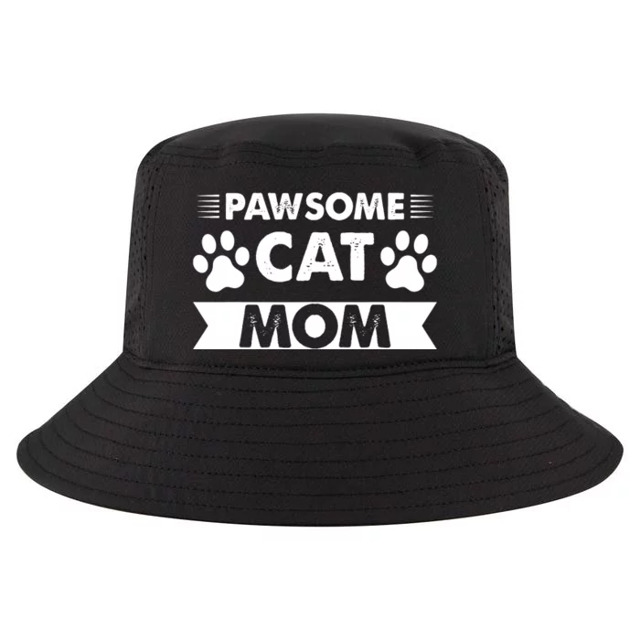 Pawsome Cat Mom Cat Cool Comfort Performance Bucket Hat