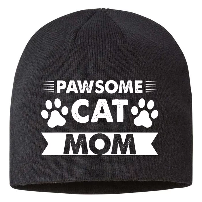 Pawsome Cat Mom Cat 8 1/2in Sustainable Knit Beanie