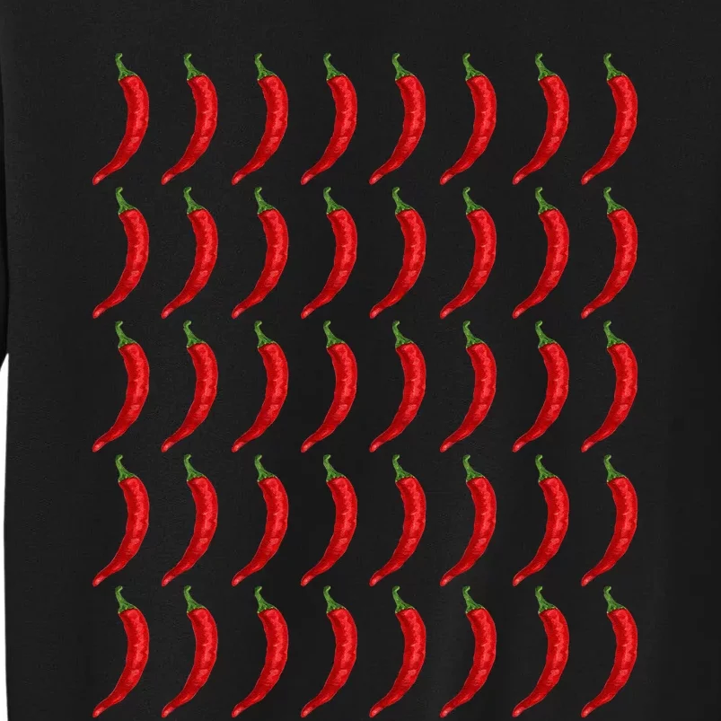 Pattern Chilis Mexican Spicy Hot Food Lover Chili Pepper Sweatshirt