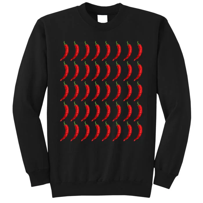 Pattern Chilis Mexican Spicy Hot Food Lover Chili Pepper Sweatshirt