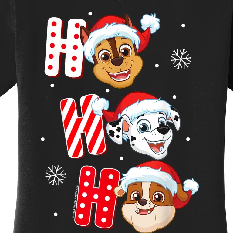 Pawpatrol Chase Marshall Rubble Christmas Santa Hats Women's T-Shirt