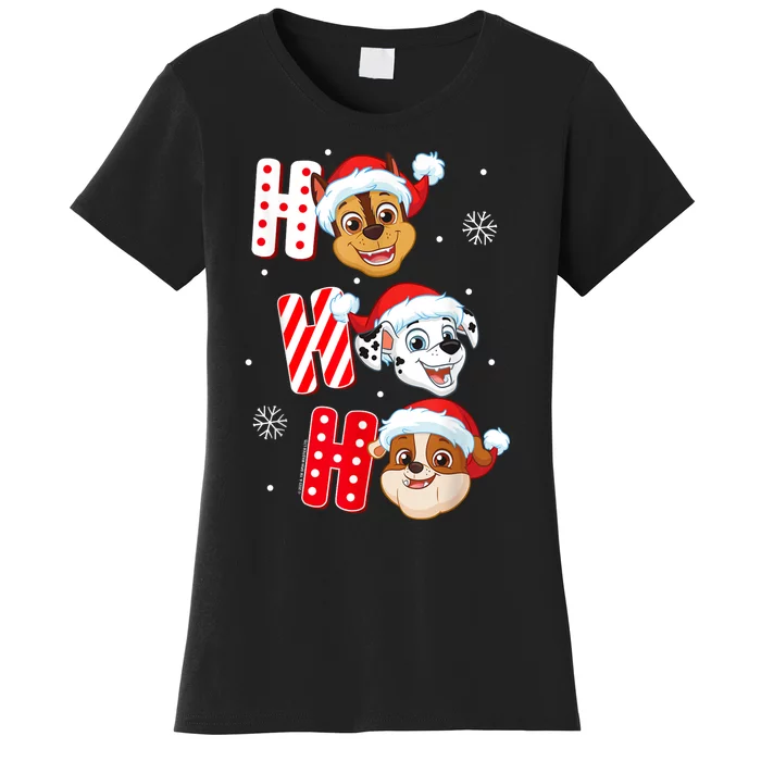 Pawpatrol Chase Marshall Rubble Christmas Santa Hats Women's T-Shirt