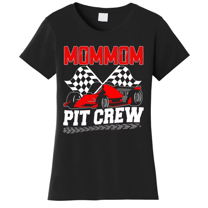 Pit Crew Mommom Race Car Birthday Racing Car Family Women's T-Shirt