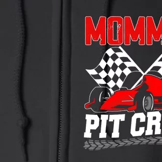 Pit Crew Mommom Race Car Birthday Racing Car Family Full Zip Hoodie