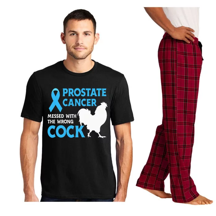 Prostate Cancer Messed With The Wrong Cock Cancer Awareness Pajama Set